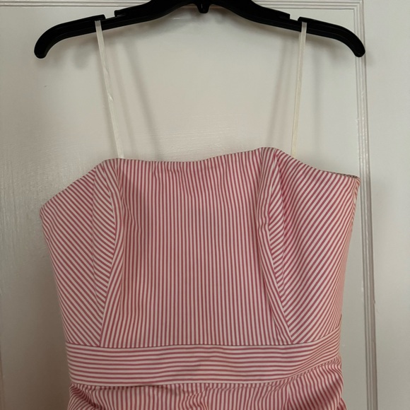 Vineyard Vines Kentucky Derby Pink White Seersucker Strapless Dress, NWT - Picture 5 of 7
